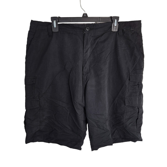 Plugg Other - Plugg Black Mid Rise Flat Front Utility Hiking Outdoor Men's Cargo Shorts 38